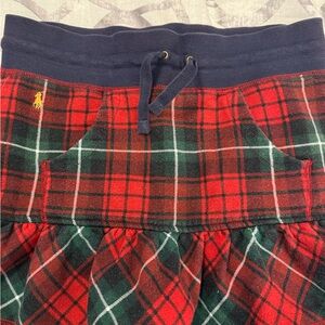Plaid Kids Bottoms with Navy Waistband